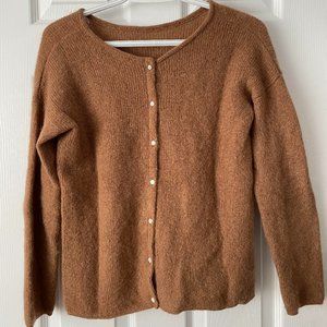Sezane Gaspard Cardigan - Camel